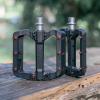 image:imageFunn Black Magic Plastic Flat Mountain Bike Pedal Set  Lightweight Wide Platform Bicycle Pedals for Stability 916inch CrMo Axle Bike Pedals for MTBBMXUrbanGravel RidingRed