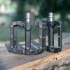 image:imageFunn Black Magic Plastic Flat Mountain Bike Pedal Set  Lightweight Wide Platform Bicycle Pedals for Stability 916inch CrMo Axle Bike Pedals for MTBBMXUrbanGravel RidingGold