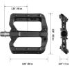 image:imageFunn Black Magic Plastic Flat Mountain Bike Pedal Set  Lightweight Wide Platform Bicycle Pedals for Stability 916inch CrMo Axle Bike Pedals for MTBBMXUrbanGravel RidingGold