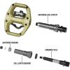 image:imageFunn Clast Clipin Pedals with Dual Platform for MTB Commuting Touring SPDCompatible Clipless Pedal on One Side Flat Platform on The OtherSilver