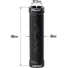 image:imageFunn Combat II Mountain Bike Handlebar Grips with Double Lock on Clamp Comfortable and Durable Grips with 22 mm Inner Diameter Waffle Patterned Bike Grips for MTBBMXGray