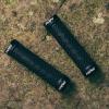 image:imageFunn Combat II Mountain Bike Handlebar Grips with Double Lock on Clamp Comfortable and Durable Grips with 22 mm Inner Diameter Waffle Patterned Bike Grips for MTBBMXBlack
