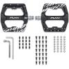 image:imageFunn Funndamental Flat Pedals  Wide Platform Bicycle Pedals for BMXMTB Mountain Bike Adjustable Grip for Outstanding Stability 916inch CrMo AxleBlack