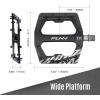 image:imageFunn Funndamental Flat Pedals  Wide Platform Bicycle Pedals for BMXMTB Mountain Bike Adjustable Grip for Outstanding Stability 916inch CrMo AxleBlack