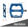 image:imageFunn Funndamental Flat Pedals  Wide Platform Bicycle Pedals for BMXMTB Mountain Bike Adjustable Grip for Outstanding Stability 916inch CrMo AxleBlue