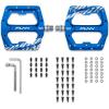 image:imageFunn Funndamental Flat Pedals  Wide Platform Bicycle Pedals for BMXMTB Mountain Bike Adjustable Grip for Outstanding Stability 916inch CrMo AxleBlue