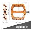 image:imageFunn Funndamental Flat Pedals  Wide Platform Bicycle Pedals for BMXMTB Mountain Bike Adjustable Grip for Outstanding Stability 916inch CrMo AxleOrange