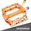 image:imageFunn Funndamental Flat Pedals  Wide Platform Bicycle Pedals for BMXMTB Mountain Bike Adjustable Grip for Outstanding Stability 916inch CrMo AxleRed