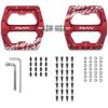 image:imageFunn Funndamental Flat Pedals  Wide Platform Bicycle Pedals for BMXMTB Mountain Bike Adjustable Grip for Outstanding Stability 916inch CrMo AxleRed