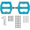 image:imageFunn Funndamental Flat Pedals  Wide Platform Bicycle Pedals for BMXMTB Mountain Bike Adjustable Grip for Outstanding Stability 916inch CrMo AxleTurquoise