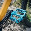 image:imageFunn Funndamental Flat Pedals  Wide Platform Bicycle Pedals for BMXMTB Mountain Bike Adjustable Grip for Outstanding Stability 916inch CrMo AxleTurquoise