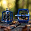image:imageFunn Mamba Mountain Bike Clipless Pedals Double Sided Clip Wide Platform MTB Pedals Compatible with SPD Cleats 916Inch CrMo Axle Bicycle Pedals for MTBBMXGravel CyclingBlue