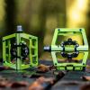 image:imageFunn Mamba Mountain Bike Clipless Pedals Double Sided Clip Wide Platform MTB Pedals Compatible with SPD Cleats 916Inch CrMo Axle Bicycle Pedals for MTBBMXGravel CyclingGreen