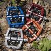 image:imageFunn Mamba S MTB Clipless Pedals Double Sided Clip Compact Platform Mountain Bike Pedals Compatible with SPD Cleats 916Inch CrMo Axle Bicycle Pedals for MTBBMXGravel CyclingBlue