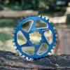 image:imageFunn Solo DX Narrow Wide Chainring for 9 10 11 12 Speed Chain Fits SRAM Direct Mount Interface Crankset 6mm Offset Single Speed Bike Chain Ring for MTB BMX Bike and Road BikeBlue