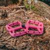 image:imageFunn Taipan Glass Fiber Reinforced Thermoplastic Bike Pedals with 916inch CrMo Axles and ShinFriendly Pins for MTBBMXUrbanGravel RidingPink