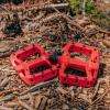 image:imageFunn Taipan S Glass Fiber Reinforced Thermoplastic Bike Pedals with 916inch CrMo Axles for MTBBMXUrbanGravel Riding Suitable for Youth Kids and Young RidersRed
