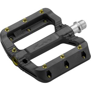 image:imageFunn Black Magic Plastic Flat Mountain Bike Pedal Set  Lightweight Wide Platform Bicycle Pedals for Stability 916inch CrMo Axle Bike Pedals for MTBBMXUrbanGravel RidingGold