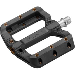image:imageFunn Black Magic Plastic Flat Mountain Bike Pedal Set  Lightweight Wide Platform Bicycle Pedals for Stability 916inch CrMo Axle Bike Pedals for MTBBMXUrbanGravel RidingOrange
