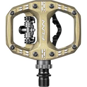 image:imageFunn Clast Clipin Pedals with Dual Platform for MTB Commuting Touring SPDCompatible Clipless Pedal on One Side Flat Platform on The OtherPilsner