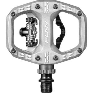 image:imageFunn Clast Clipin Pedals with Dual Platform for MTB Commuting Touring SPDCompatible Clipless Pedal on One Side Flat Platform on The OtherSilver