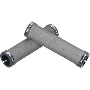 image:imageFunn Combat II Mountain Bike Handlebar Grips with Double Lock on Clamp Comfortable and Durable Grips with 22 mm Inner Diameter Waffle Patterned Bike Grips for MTBBMXGray