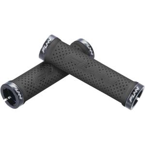 image:imageFunn Combat II Mountain Bike Handlebar Grips with Double Lock on Clamp Comfortable and Durable Grips with 22 mm Inner Diameter Waffle Patterned Bike Grips for MTBBMXBlack