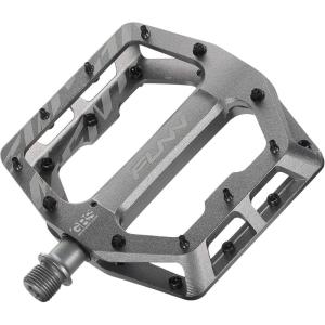 image:imageFunn Funndamental Flat Pedals  Wide Platform Bicycle Pedals for BMXMTB Mountain Bike Adjustable Grip for Outstanding Stability 916inch CrMo AxleGray