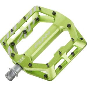 image:imageFunn Funndamental Flat Pedals  Wide Platform Bicycle Pedals for BMXMTB Mountain Bike Adjustable Grip for Outstanding Stability 916inch CrMo AxleGreen
