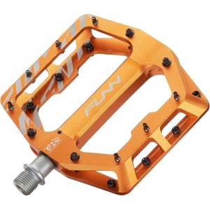 image:imageFunn Funndamental Flat Pedals  Wide Platform Bicycle Pedals for BMXMTB Mountain Bike Adjustable Grip for Outstanding Stability 916inch CrMo AxleOrange