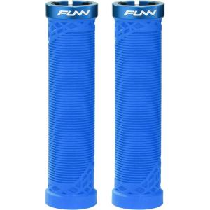 image:imageFunn Hilt Mountain Bike Handlebar Grips with Single Lock On Clamp Lightweight and Ergonomic Bicycle Handlebar Grips with 22 mm Inner Diameter Unique Patterned Bicycle Grips for MTBBMXBlue