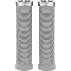 image:imageFunn Hilt Mountain Bike Handlebar Grips with Single Lock On Clamp Lightweight and Ergonomic Bicycle Handlebar Grips with 22 mm Inner Diameter Unique Patterned Bicycle Grips for MTBBMXGray