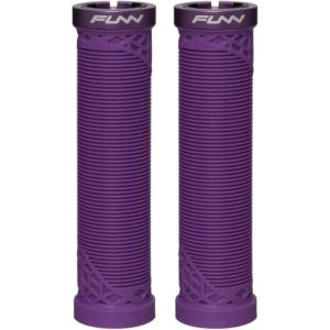 image:imageFunn Hilt Mountain Bike Handlebar Grips with Single Lock On Clamp Lightweight and Ergonomic Bicycle Handlebar Grips with 22 mm Inner Diameter Unique Patterned Bicycle Grips for MTBBMXPurple
