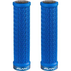 image:imageFunn Holeshot Mountain Bike Grips with Single Lock On Clamp Lightweight and Ergonomic Bike Handle Grips with 22 mm Inner Diameter Hardened End Bicycle Handlebar Grips for MTBBMXBlue