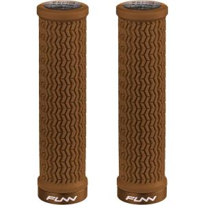 image:imageFunn Holeshot Mountain Bike Grips with Single Lock On Clamp Lightweight and Ergonomic Bike Handle Grips with 22 mm Inner Diameter Hardened End Bicycle Handlebar Grips for MTBBMXBrown