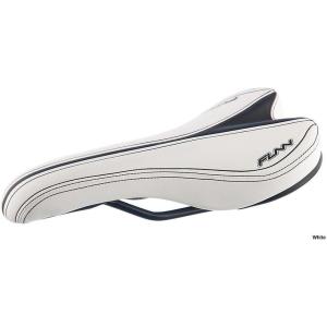 image:imageFunn Launch II Mountain Bike Saddle with Light CrMo Rails Comfortable and Durable Bicycle Seat Tough PVC Covered Bicycle Saddle for MTB BMX and Road BikeWhite