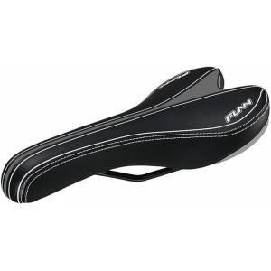 image:imageFunn Launch II Mountain Bike Saddle with Light CrMo Rails Comfortable and Durable Bicycle Seat Tough PVC Covered Bicycle Saddle for MTB BMX and Road BikeBlack