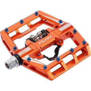 image:imageFunn Mamba MTB Clipless Pedals Single Sided Clip Mountain Bike Pedals Compatible with SPD Cleats 916Inch CrMo Axle Bicycle Pedals for MTBBMXGravel CyclingOrange