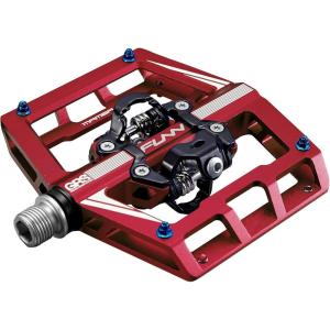 image:imageFunn Mamba Mountain Bike Clipless Pedals Double Sided Clip Wide Platform MTB Pedals Compatible with SPD Cleats 916Inch CrMo Axle Bicycle Pedals for MTBBMXGravel CyclingRed