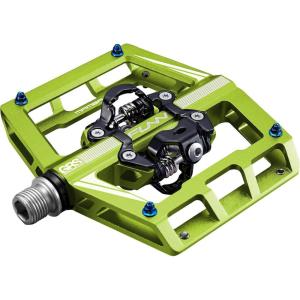 image:imageFunn Mamba Mountain Bike Clipless Pedals Double Sided Clip Wide Platform MTB Pedals Compatible with SPD Cleats 916Inch CrMo Axle Bicycle Pedals for MTBBMXGravel CyclingGreen
