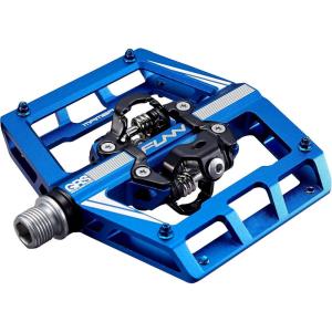 image:imageFunn Mamba Mountain Bike Clipless Pedals Double Sided Clip Wide Platform MTB Pedals Compatible with SPD Cleats 916Inch CrMo Axle Bicycle Pedals for MTBBMXGravel CyclingBlue