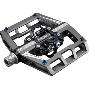 image:imageFunn Mamba Mountain Bike Clipless Pedals Double Sided Clip Wide Platform MTB Pedals Compatible with SPD Cleats 916Inch CrMo Axle Bicycle Pedals for MTBBMXGravel CyclingGray