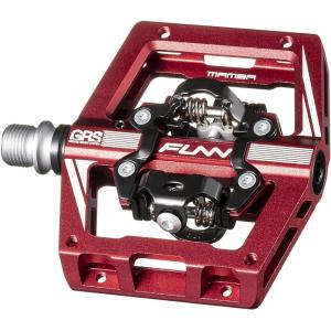 image:imageFunn Mamba S MTB Clipless Pedals Double Sided Clip Compact Platform Mountain Bike Pedals Compatible with SPD Cleats 916Inch CrMo Axle Bicycle Pedals for MTBBMXGravel CyclingRed