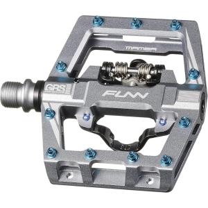 image:imageFunn Mamba S MTB Clipless Pedals Single Sided Clip Mountain Bike Pedals Compatible with SPD Cleats 916Inch CrMo Axle Bicycle Pedals for MTBBMXGravel CyclingGray
