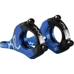 image:imageFunn RSX Mountain Bike Direct Mount Bike Stem with 318mm Bar Clamp 2 Pieces Lightweight Split Design for Dual Crown Forks Adjustable Extension 4550mmBlue