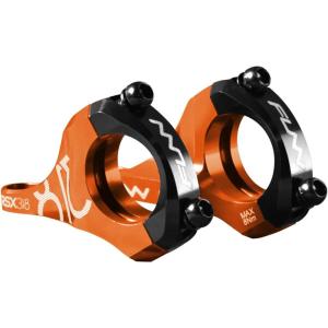 image:imageFunn RSX Mountain Bike Direct Mount Bike Stem with 318mm Bar Clamp 2 Pieces Lightweight Split Design for Dual Crown Forks Adjustable Extension 4550mmOrange
