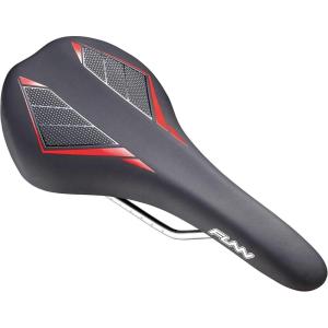 image:imageFunn Skinny Mountain Bike Saddle with Durable CrMo Rails Featherlight and Streamlined Bicycle Seat Tough Vinyl Leather Covered Bicycle Saddle for MTB BMX and Road BikeRed
