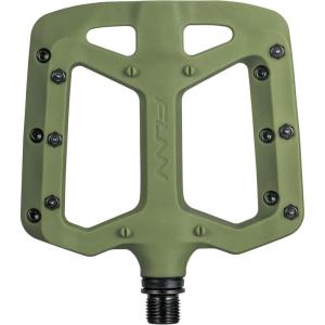 image:imageFunn Taipan Glass Fiber Reinforced Thermoplastic Bike Pedals with 916inch CrMo Axles and ShinFriendly Pins for MTBBMXUrbanGravel RidingOlive Green